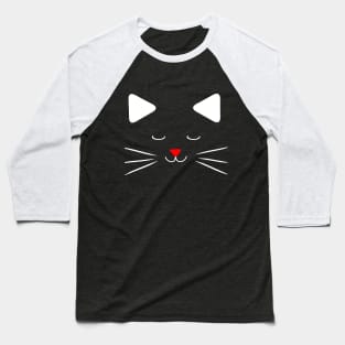 White Cat Cute Design Shirt Pink TShirt Kitty Cat Baseball T-Shirt